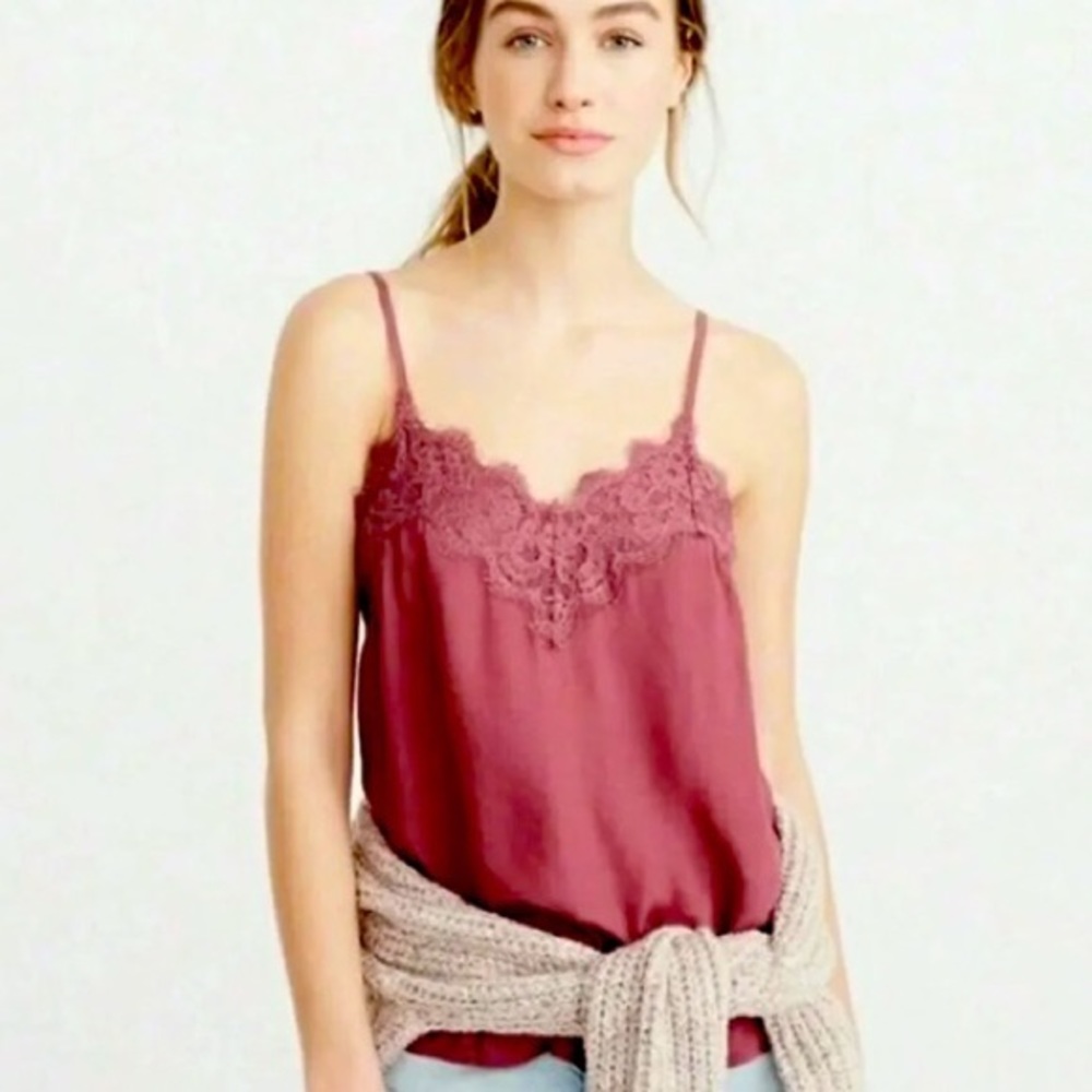 Pink lace cami